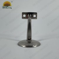 Accessoires de rampe d'escalier en alliage de zinc finition nickel satiné moderne de 3 pouces, avec main courante et supports muraux pour balustrade