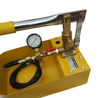 Bomba de pistón de latón de 860 PSI con válvula única, kit manual de prueba de presión de agua limpia con manómetro y tanque, uso comercial OEM