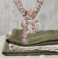 Pendentif personnalisé lettre P en argent plaqué or avec moissanite, style Hip Hop Ice Out, bijou de luxe exclusif pour événements et soirées, déclaration urbaine