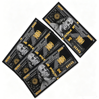 Billet de banque 24K Or noir en feuille d'or, 100 dollars américains, factice, étanche, souvenir, collection commémorative