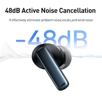 Casque sans fil Baseus Bowie M2s ANC, écouteurs hybrides 5.3 avec réduction de bruit de -48 dB, prise en charge de l'audio spatial 3D