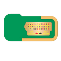 Table de roulette de poker avec pieds pliants en acier inoxydable de qualité professionnelle, couleur personnalisée, YH Casino