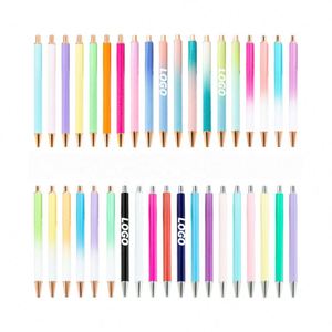 Stylo bille personnalisé à paillettes, stylo à clic en métal, logo personnalisé, cadeau promotionnel pour le bureau ou les commandes en gros - Product Image 2