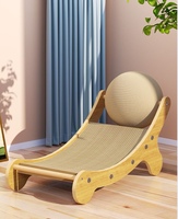 Chaise inclinable intégrée moderne et classique, écologique, avec boule à gratter pour chat, jouet en bois de sisal résistant à l'usure, griffoir et nid pour chat