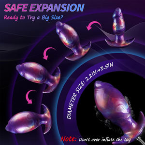 Silikon Sexspielzeug Ball Butt Plug mit internen Roll perlen Tragbare Magnet pumpe Aufblasbarer Anal <span class=keywords><strong>dildo</strong></span> mit Stahlkugel - Product Image 6