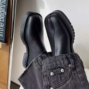 Zapatos <span class=keywords><strong>Tabi</strong></span> personalizados para hombres y mujeres, zapatos planos de verano, transpirables, sin cordones, estilo redondo, zapatos de Ballet, mocasines con punta dividida, mocasines para hombres - Product Image 4