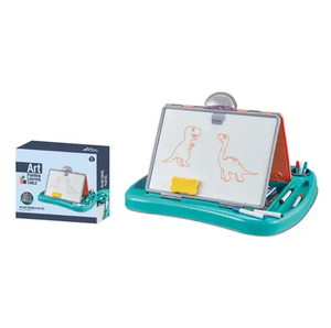 مجموعة فنية إبداعية مضحكة <span class=keywords><strong>2</strong></span> في 1 محمولة كرتونية مزدوجة الوجهين طاولة رسم للأطفال - Product Image 4