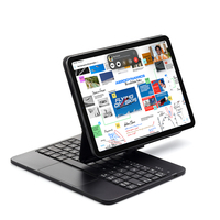 Clavier sans fil rotatif magique avec pavé tactile pour iPad Pro 13 pouces, étui de voyage rétroéclairé pour tablettes