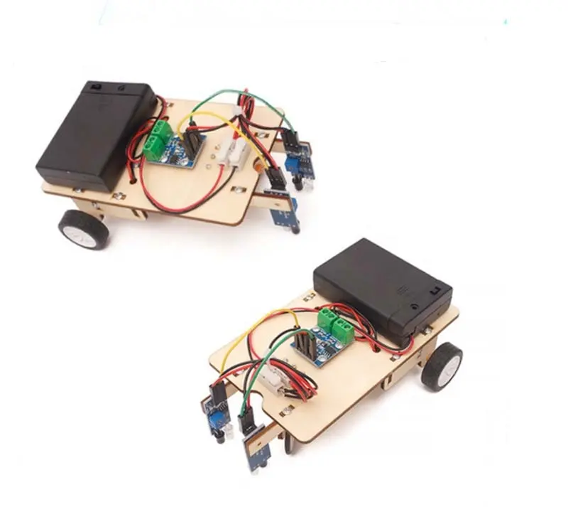 STEM kit di esperimenti scientifici per bambini in legno riconoscimento del sensore tracciamento di modelli di auto costruzione di giocattoli educativi fai-da-te regalo