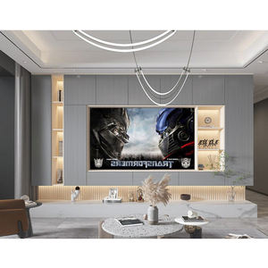 Prix d'usine – Meuble TV mural moderne style ferme en chêne écologique, étagère flottante pour salon - Product Image 4