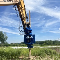 KS50 Pileuse hydraulique à prise latérale pour excavatrice, compatible avec pieles et pieles tubulaires, machine de piquage
