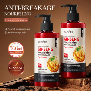 SADOER Ginseng Radix Polygoni Multiflori Crema de Grado Premium Hidratante Nutritiva Anti-rotura Acondicionador para Cabello Voluminoso - Product Image 1