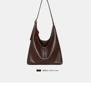 Sac à main pour femme Miaoli, grande capacité, sac à bandoulière en cuir de vachette - Product Image 3