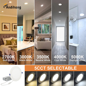 선택 가능한 캔리스 <span class=keywords><strong>LED</strong></span> 매입형 통 ETL UL 패널 라이트 4 인치 6 인치 5CCT 알루미늄 90 현대 홈 오피스 - Product Image 2