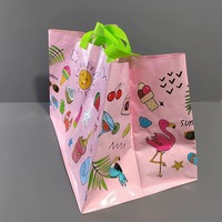 Bolsa de Compras Promocional de Polipropileno Tejido, Diseño Personalizado, Material Reciclado, Plegable, Superficie Laminada