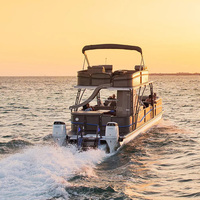 Bateau de fête de luxe à double pont en aluminium pour divertissement et loisirs, fourni par l'usine pour les vacances et les fêtes