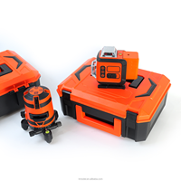 Niveau laser industriel 4D à 16 lignes, 360 degrés, faisceau vert, laser rotatif avec alimentation par batterie au lithium