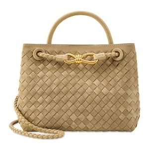 Bolso Bandolera de Mujer de Gamuza Mate Tejida a la Moda 2026 Retro de Gran Capacidad con Cierre de Cremallera y Forro de Poliéster - Product Image 5