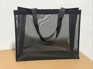 Bolsa de Playa Grande de Malla con Bolsillo con Cremallera, Bolsa de Hombro para Juguetes de Piscina, para Viajes Familiares, Vacaciones, Regalos Promocionales - Product Image 4