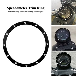 Garniture de compteur de vitesse de <span class=keywords><strong>moto</strong></span> noir/chrome pour Harley Sportster XL 883 1200 Dyna Street Bob Touring Trike - Product Image 6