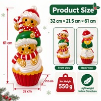 Figurine de garçon en pain d'épices personnalisée pour les fêtes, toutes formes, tailles, couleurs, finitions de surface, effets LED et emballage carton, service d'usine