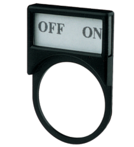 Interruptor de Botón Pulsador de Plástico Serie YP de 22 mm, Negro, con Etiqueta de Anillo - Product Image 2