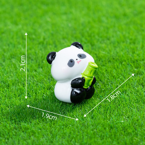 Figurines en résine de panda mignonnes pour micro-paysages, ornements pour la décoration DIY du tableau de bord de voiture et du bureau - Product Image 6