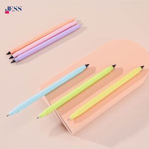 Bolígrafo 2 en 1 con Tinta Azul Personalizada <span class=keywords><strong>y</strong></span> Lápiz sin Tinta de Uso Permanente en el Otro Lado, Regalo Promocional, Bolígrafo Amarillo de Plástico - Product Image 3