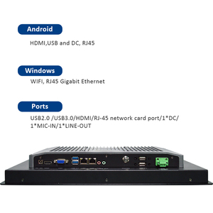 Aangepaste Industriële Pc 120G Ssd Alles In Een Ip65 Linux Win Touch Panel Pc Capacitieve Monitor Computer - Product Image 4