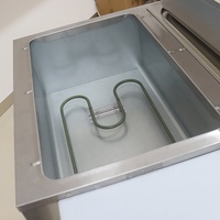 Chauffe-plats commerciaux Comptoir en acier inoxydable 4 casseroles Propane Marie Table à vapeur GPL Gaz Bain Marie Chauffe-plats