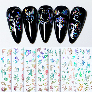 6 Vintage <span class=keywords><strong>Boho</strong></span> Toetem <span class=keywords><strong>Nail</strong></span> Art Stickers 3D Aurora <span class=keywords><strong>Nail</strong></span> Decals Accesorios hechos de papel y plástico - Product Image 1
