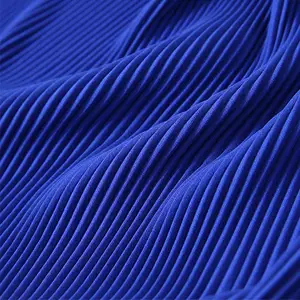 Disponibile all'ingrosso In fabbrica 100% poliestere elasticizzato plisse strip pieghettato tessuto pieghettato stretch Jersey tessuti