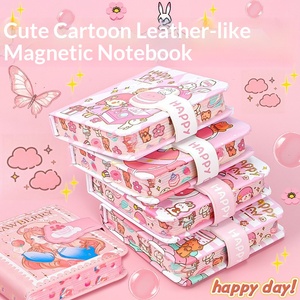 Cuaderno Pequeño Cuadrado Creativo de Dibujos Animados con Hebilla Magnética de Cuero, Muy Atractivo, Ideal <span class=keywords><strong>para</strong></span> Regalo, Venta al Por Mayor - Product Image 3