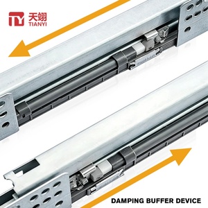 TIANYI Glass <b>Side</b> <b>Drawer</b> Box System Soft Close Box with Glass <b>Sides</b> Black Aluminum Frame for Modern Kitchen Cabinet - Product Image 4