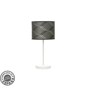 Lampada da tavolo bianca con design grigio, 1xE14, dimensioni 42x17x17 cm, ideale per l'illuminazione decorativa negli spazi - Product Image 1