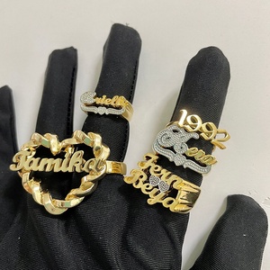 INS New Name <strong>Ring</strong> <strong>With</strong> Charm Names for Women's Gift 2022 Fashion Custom Twist Personalized Heart <strong>Initial</strong> Letter Hip Hop <strong>Rings</strong> - Product Image 6