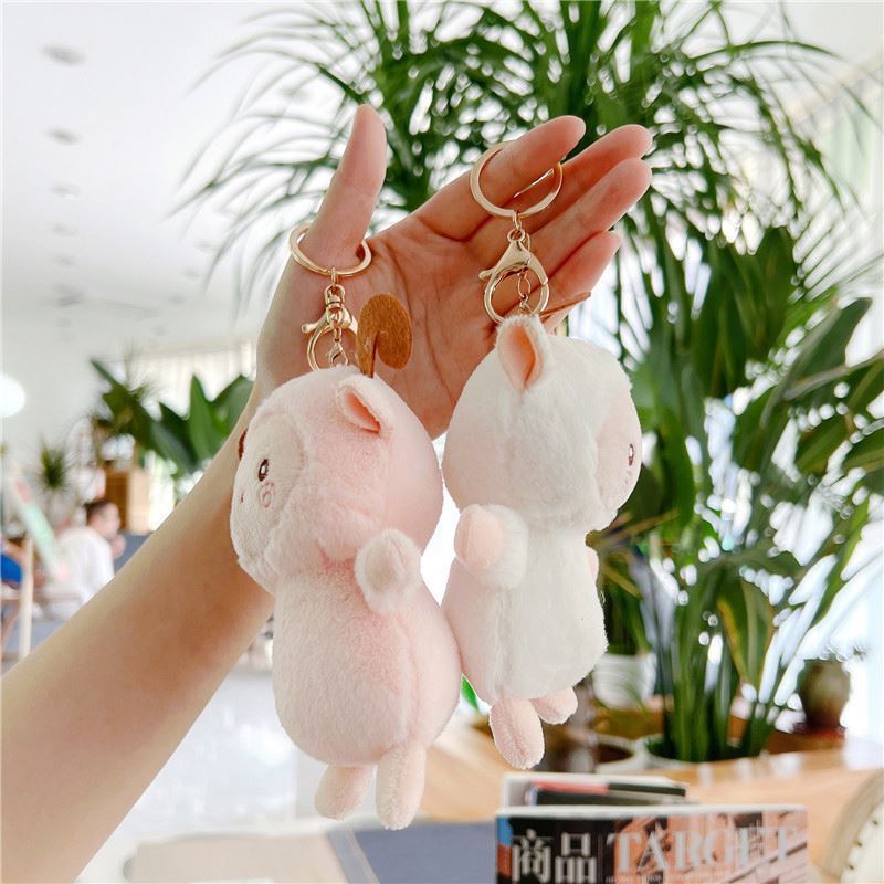 Kawaii Goat Plush Keychains Toys Cute Mini Sheep Stuffed Animal