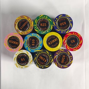 Fichas de Póker de Arcilla al por Mayor OEM ODM, Diseño Personalizado con Diámetro de Corona, Aptas para Juegos de <span class=keywords><strong>Casino</strong></span>, No Tóxicas y Duraderas - Product Image 3