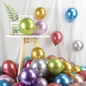 Ballons de fête en gros, 12 pouces, chromés, en métal épaissi, pour <span class=keywords><strong>anniversaire</strong></span>, mariage, baby shower et décoration de fête en arche - Product Image 4
