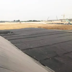 Trung Quốc Nhà máy trực tiếp bán cường độ cao dệt pp đen ngắn sợi vải địa kỹ thuật lọc vải cho xây dựng đường bộ