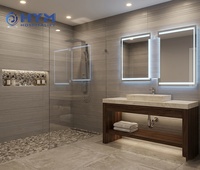 Système de panneaux muraux de douche en marbre moderne 2026 – Vente chaude – Étanche – Bandes texturées lisses et alternées – Installation facile pour usage commercial
