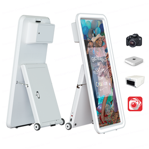 Miroir pliable magique facile à transporter, écran tactile LCD 32 pouces, photomaton, cabine <span class=keywords><strong>photo</strong></span> pour location d'événements - Product Image 1