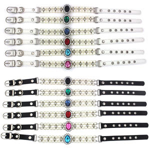 2025 nuevo estilo francés de lujo de doble capa de perlas y cristal adornado Collar para mascotas para gatos y perros - Product Image 1