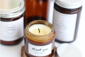 100mL 250ml 500ml Tarro de vela de vidrio ámbar Portavelas de vidrio con tapa de tornillo de aluminio - Product Image 6