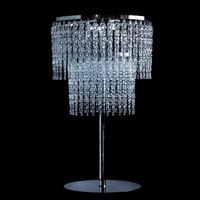 Décoration de mariage de luxe haut de gamme en métal et cristal acrylique avec lumière LED pour centre de table de mariage