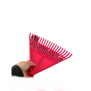 Râteau de jardin en plastique <span class=keywords><strong>20</strong></span> <span class=keywords><strong>dents</strong></span>, manche en acier rouge, marque HMJ, logo personnalisé, bonne qualité, râteau à feuilles pour pelouse et jardin - Product Image 3