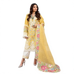 Vestido Tradicional Indio-Pakistaní Salwar Kameez de Seda para Mujer, Largo Regular, Reversible, Corte Regular, para Bodas y Fiestas - Product Image 4