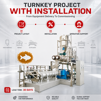 Nouvelle machine extrudeuse d'aliments pour poissons flottants et coulants en acier inoxydable 1TPH avec contrôle PLC pour la production d'aliments aquatiques