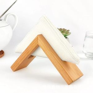 Memory Wooden Triangular Tissue Holder Free <b>Standing</b> Modern Design For Hotels Restaurants Guesthouses - Product Image 1