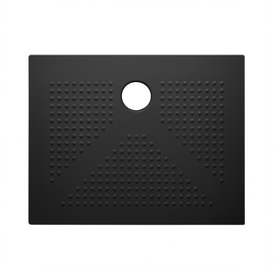 Receveur de douche rectangulaire en céramique 80 x 100 cm noir mat H3.6 surface antidérapante - Product Image 2